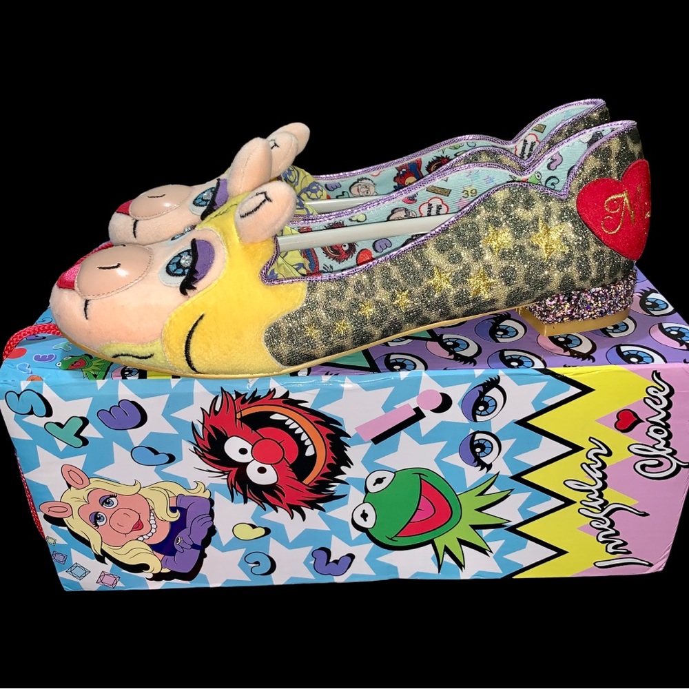 Irregular Choice Disney MUPPETS Miss Piggy Cheetah flat shoes sz 39 EU 8 1/2 US - Picture 3 of 14